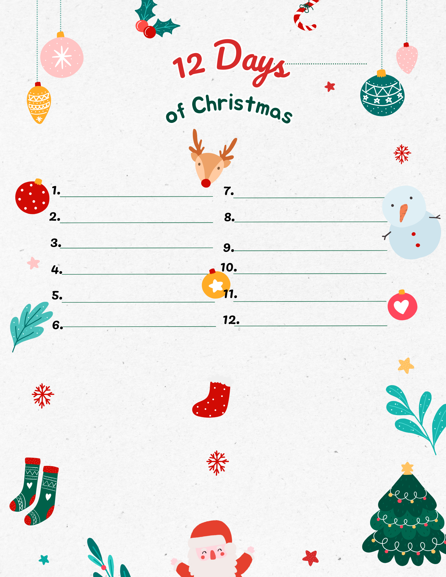 12 days of christmas - spirits food and booze